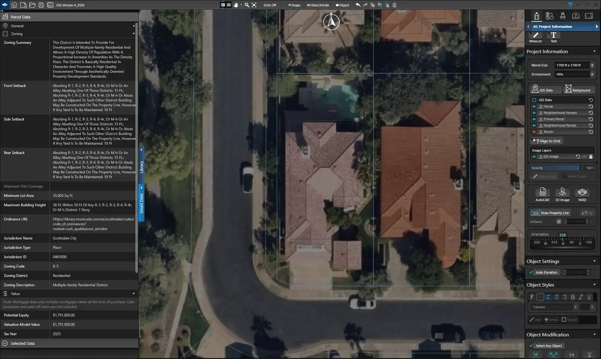 Pool design software with aerial property view and site planning tools for accurate layout and placement