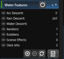 Calculation Details Water Features