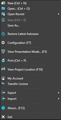 Configuration Menu