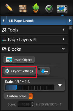 Construction Object Settings