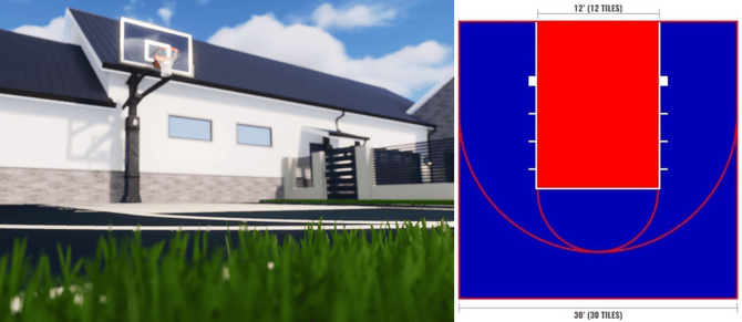 Coping Draw Mode Basketball Court