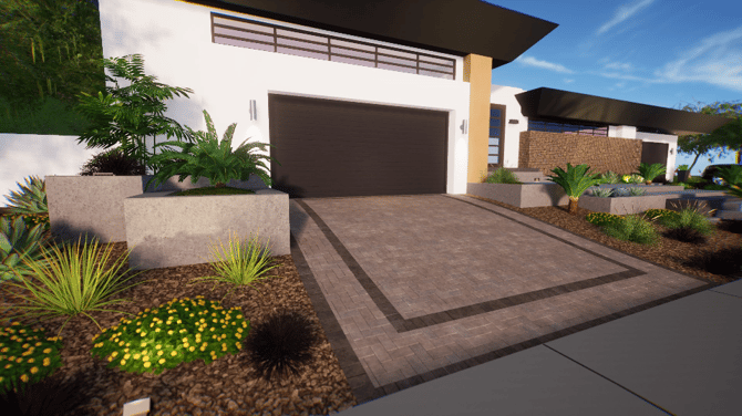 Coping Draw Mode Driveway with Band