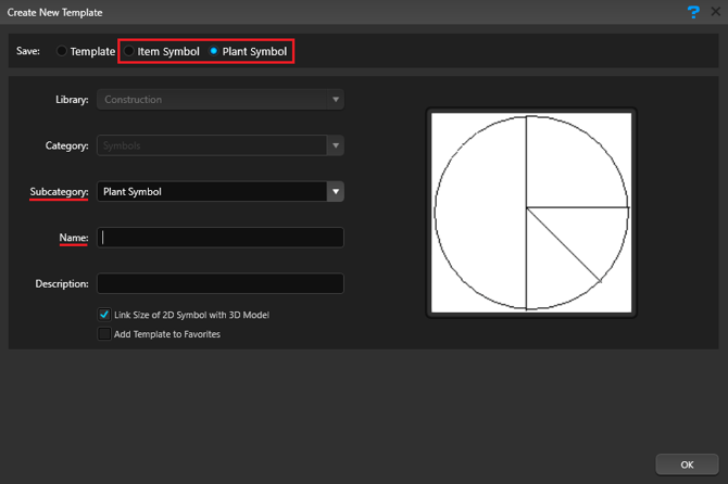Create Item Plant Symbol