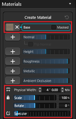 Create Material Base Options