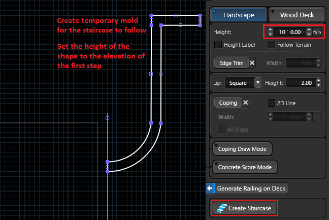 Create Stairs_Hardscape Mold_1