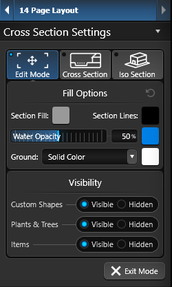 Cross Section Edit Mode