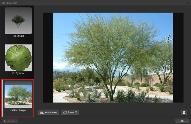 Edit Library Item Callout Image