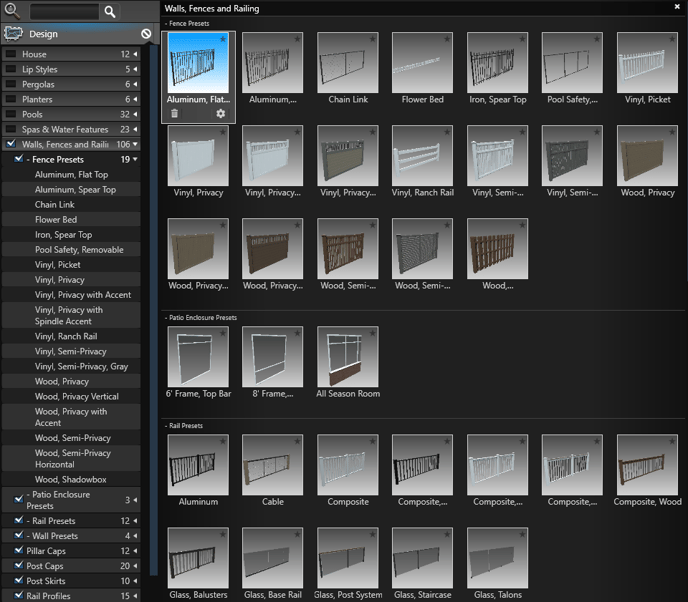Fence Library Presets
