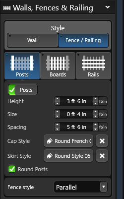 Fence Railing Stage Option