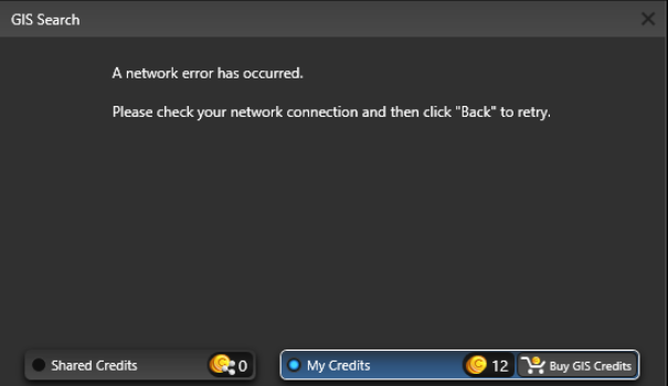 GIS Network error