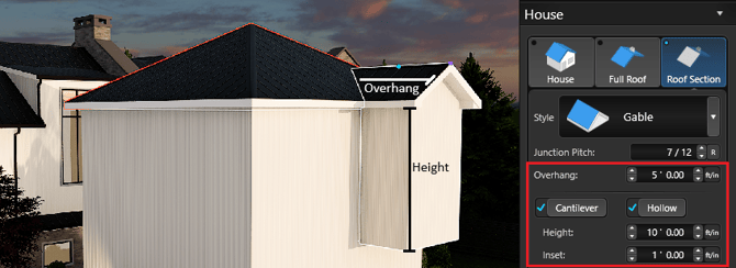 House Roof Overhang