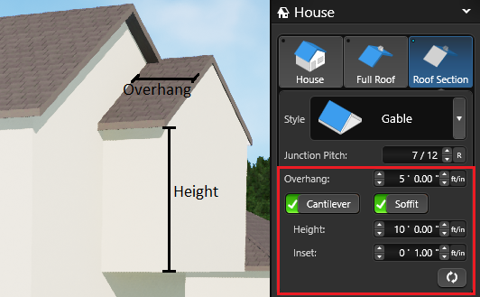 House Roof Section Cantilever