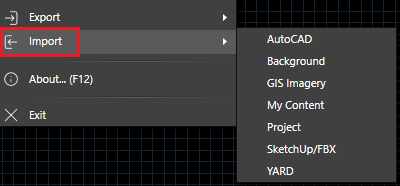 Import Menu