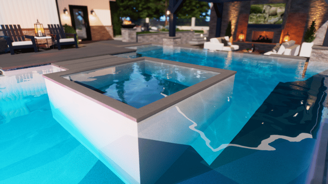 In Pool Seating Step 3 3D