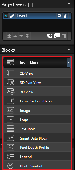 Insert Block Dropdown