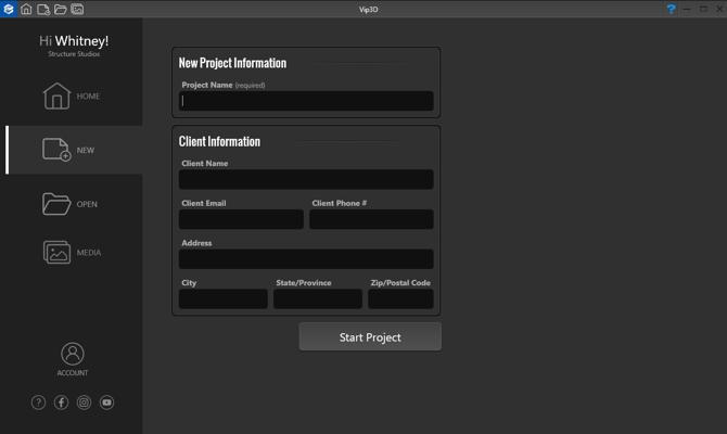 Interface Layout Project Info