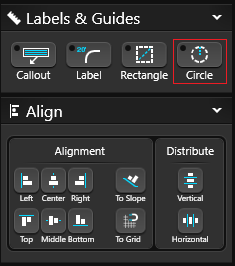 Labels Guides Align Circle