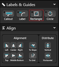 Labels Guides Align Rectangle