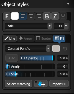 Markup Selected Shape Fill