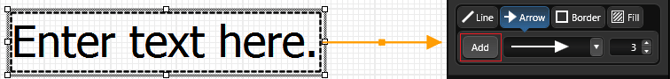 Markup Text Add Arrow