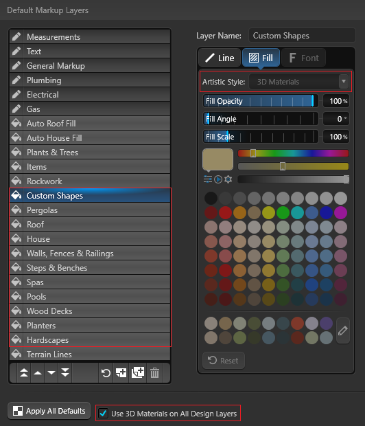 Markup Use 3D Materials