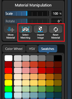 Material Manipulation Buttons