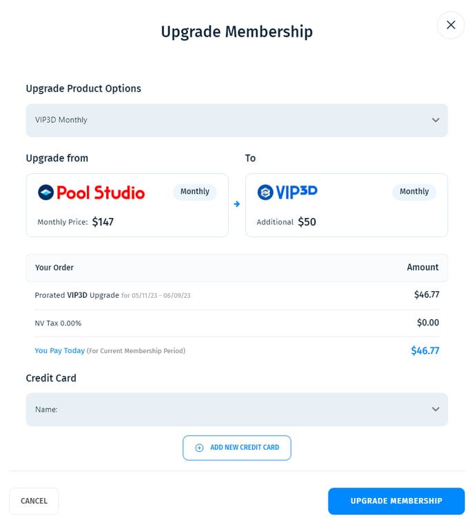 Member Panel_Upgrade Price