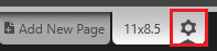 Page Layout Gear Page Options