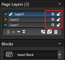 Page Layout Layer Controls