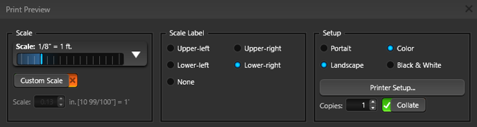Print Preview Scale