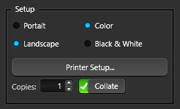 Printing Setup