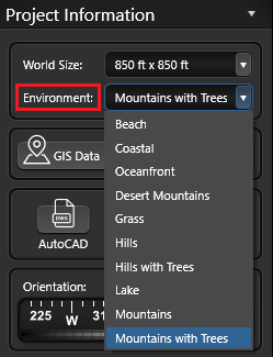 Project Info Environment New