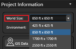 Project Info World Size