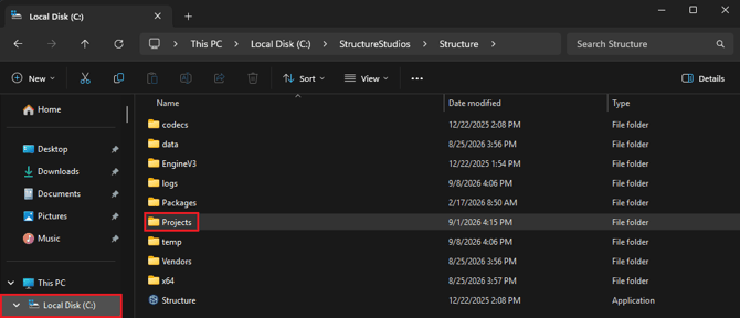 Projects Folder