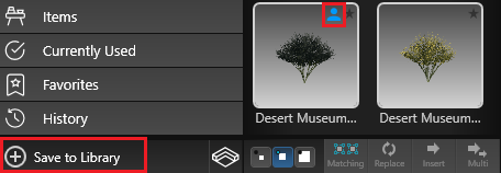 Save to Library New Item