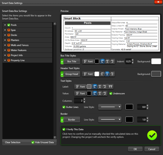 Smart Data Settings
