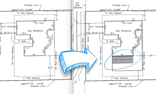 2D plan converted into a 3D outdoor design using a fast, intuitive workflow