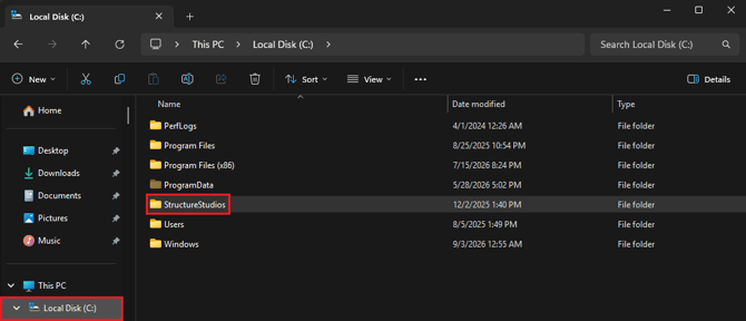 StructureStudios Folder