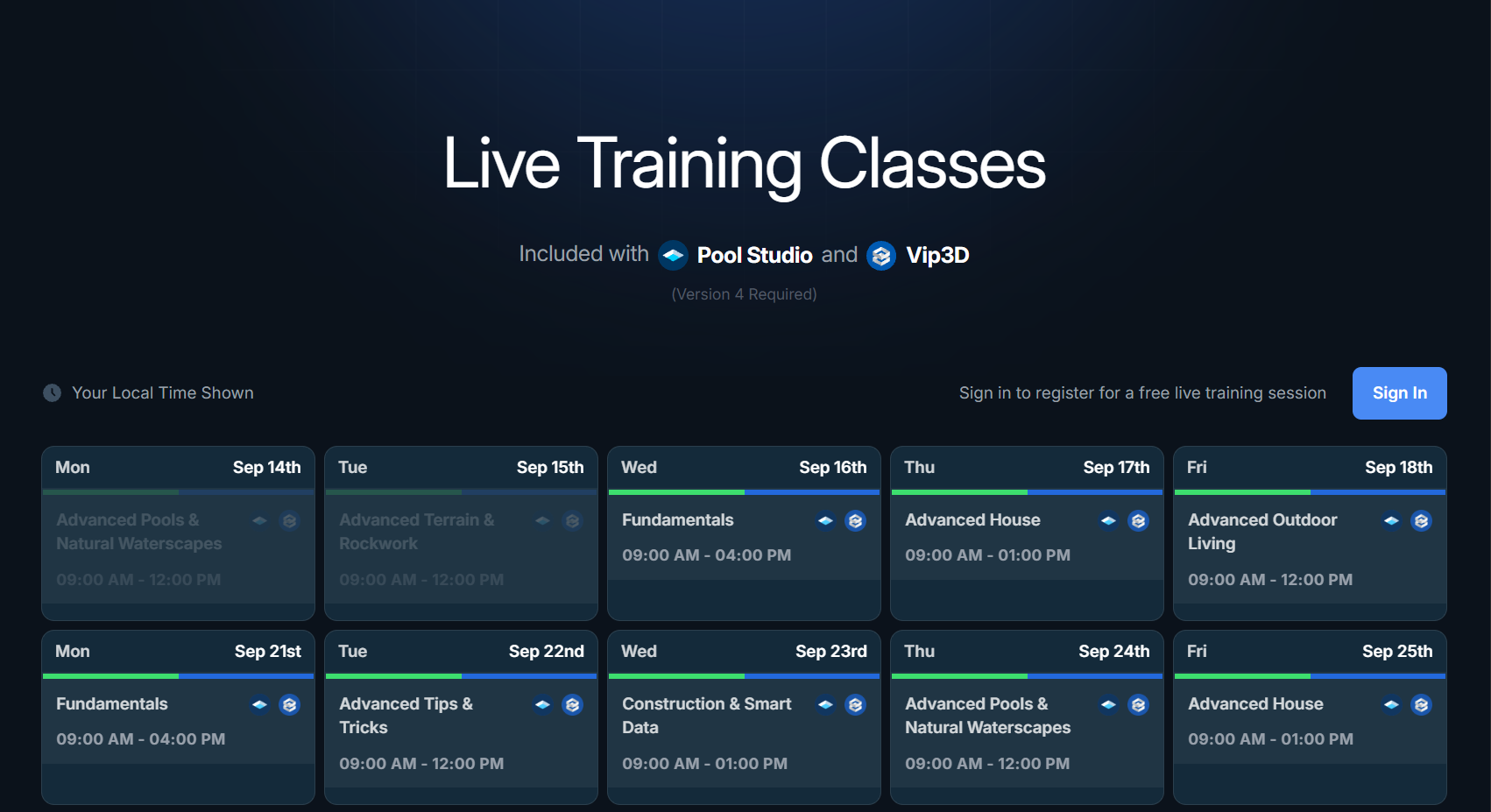 Training Calendar