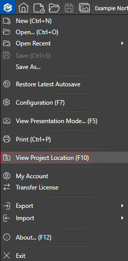 View Project Folder