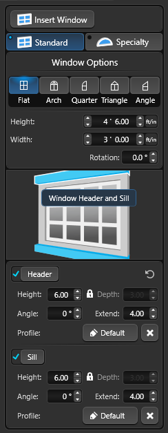 Windows Header and Sill