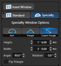 Windows Specialty Custom Triangle