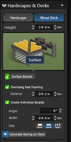 Wood Deck Surface Board
