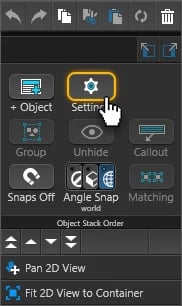 right click object settings