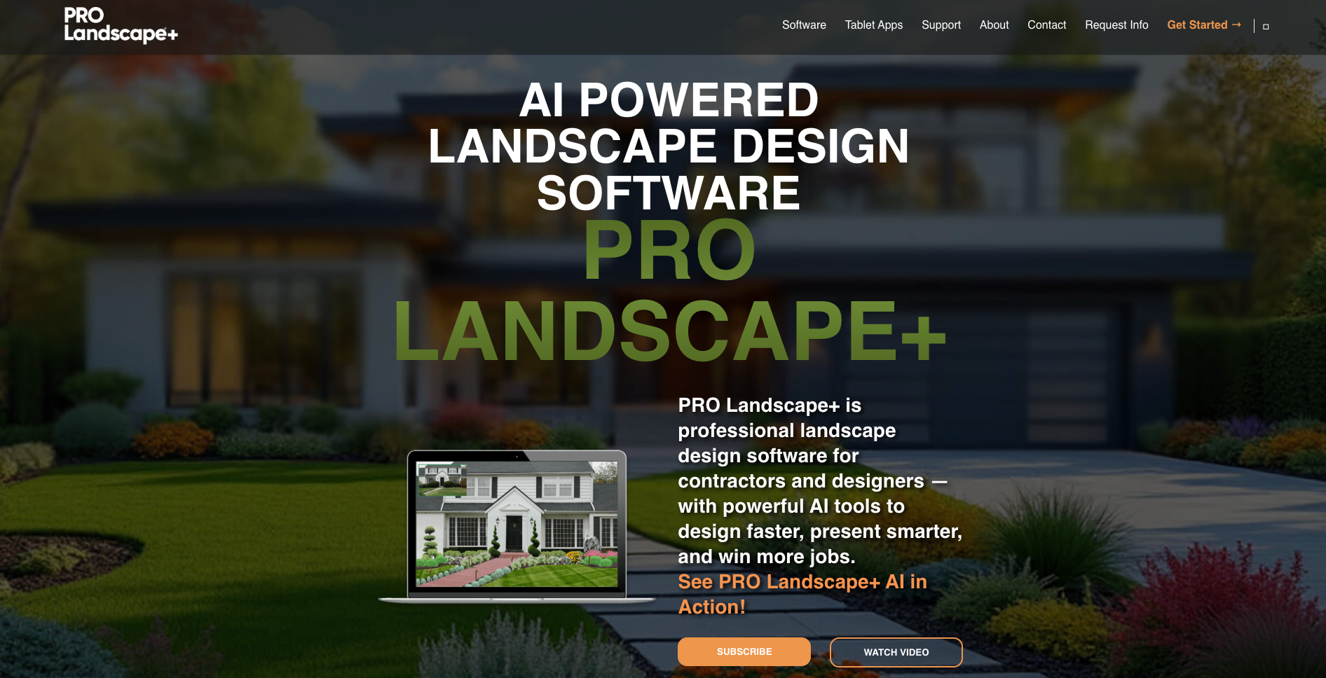 PRO Landscape+ homepage