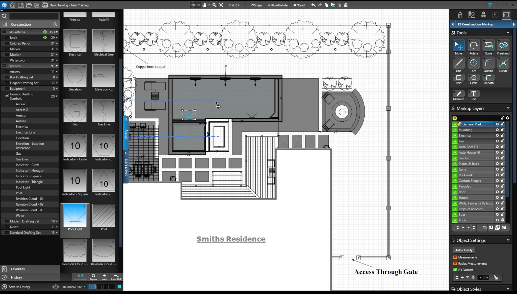 Creating construction plans using design software