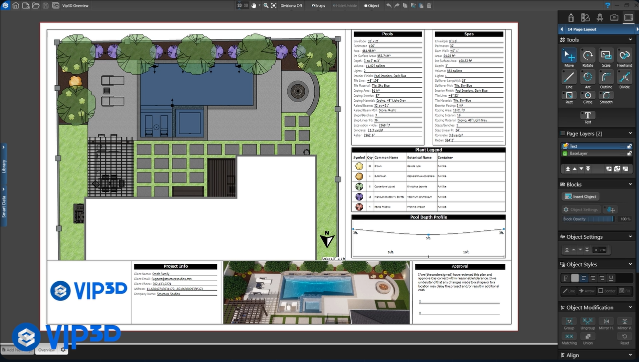 Building house plans on Vip3D