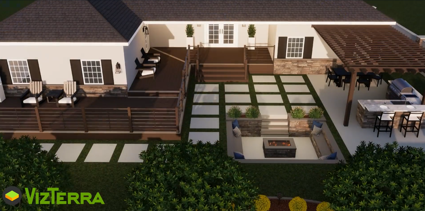 Render of a house on VizTerra
