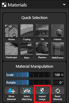 Import Material Button