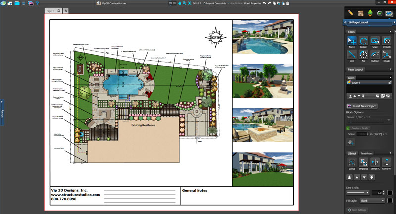 Landscape Design Software Construction Plan